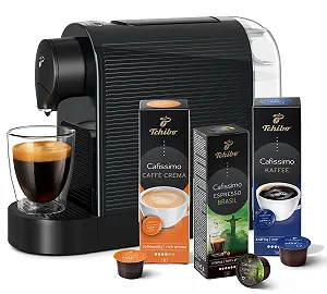 Капсульна кавомашина Tchibo Cafissimo Pure Plus 0.8 л  / 1250 Ватт / Чорний - Фото 1