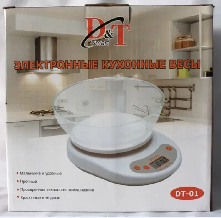 Весы кухонные DT-01 с чашей до 5 кг Белый, фото №4