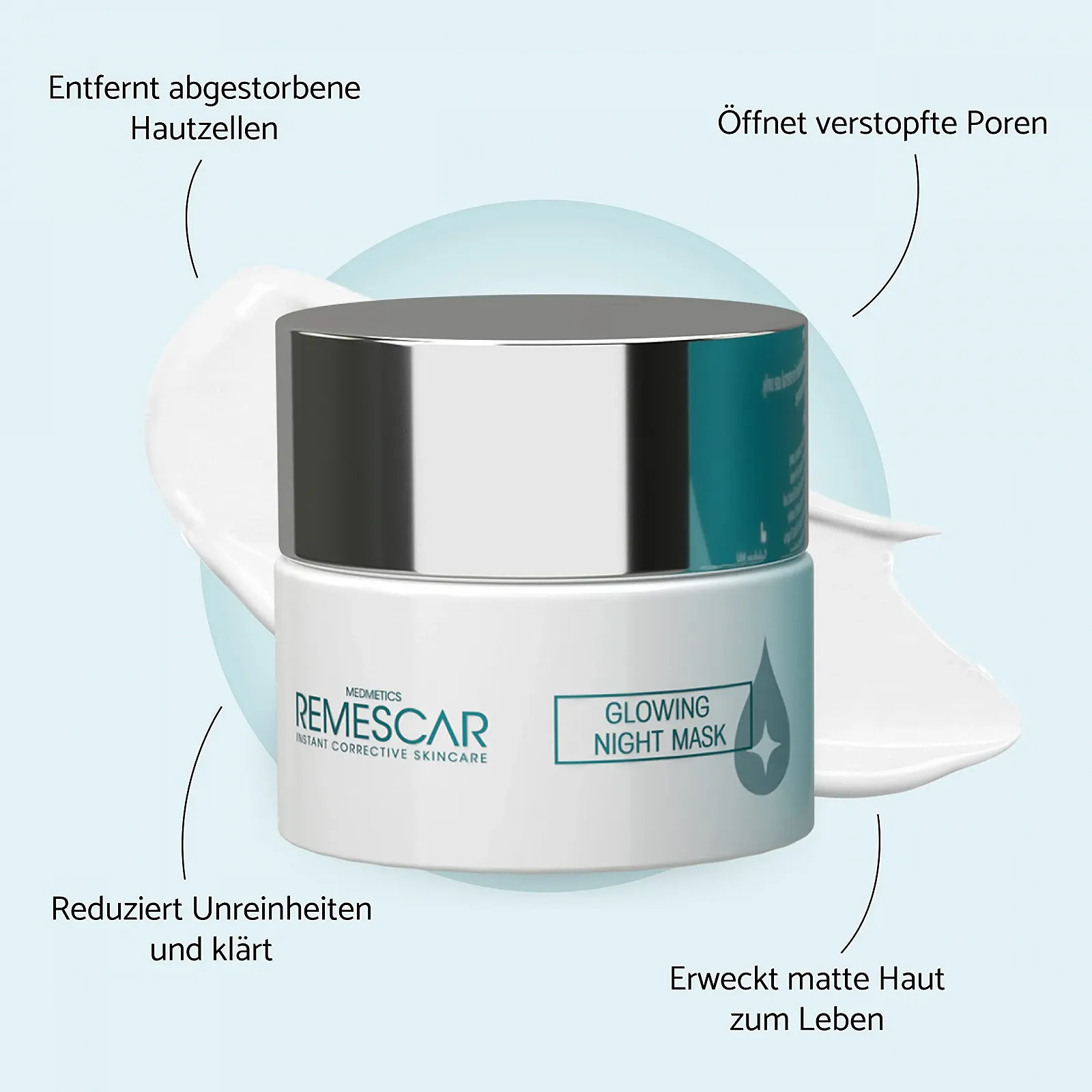 Маска для обличчя Remescar Luminous Night для оновлення шкіри та очищення пор 50 мл, фото №4