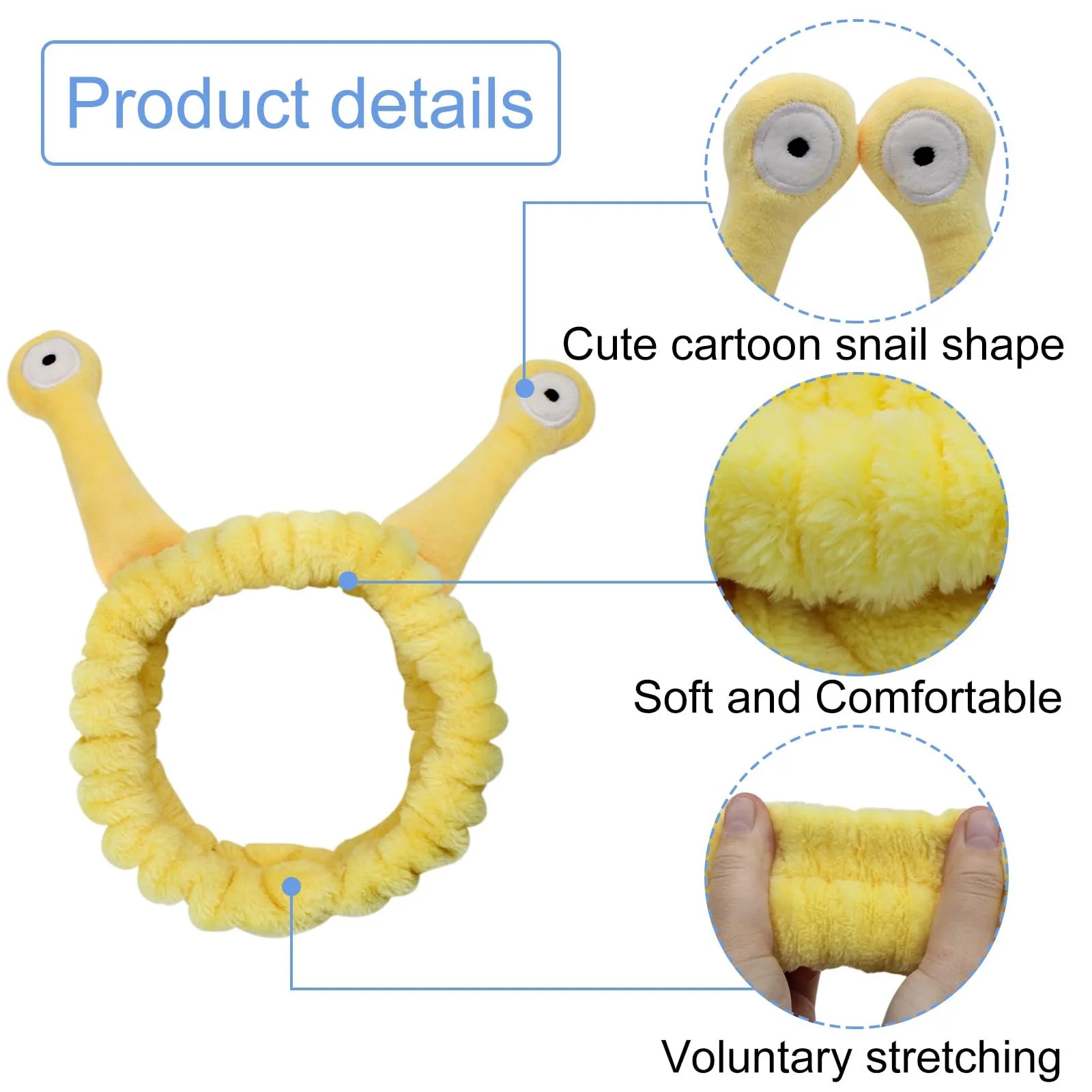 Повязка на голову Косметическая, Набор из 2 плюшевых., фото №3