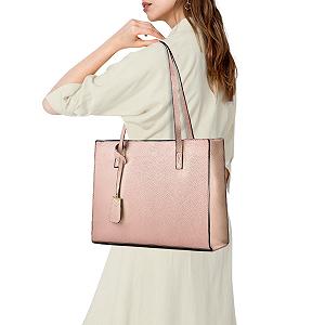 Женская сумка-тоут из искусственной кожи Cckuu, однотонная, с ручками сверху, для работы, учебы и шоппинга synthetic.ua - Фото 1