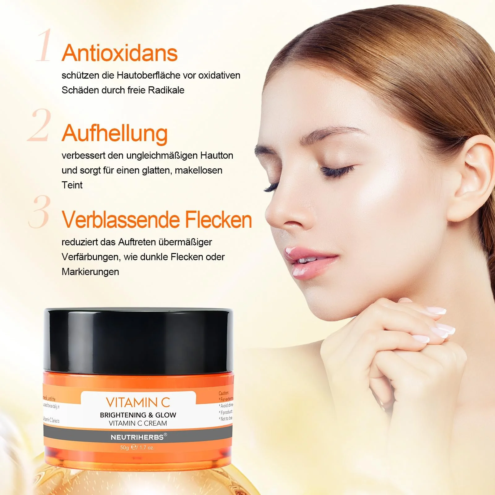 Крем для обличчя денний та нічний Neutriherbs Vitamin C Зволожувальний Пом'якшувальний Розгладжувальний 1,7 унції, фото №2