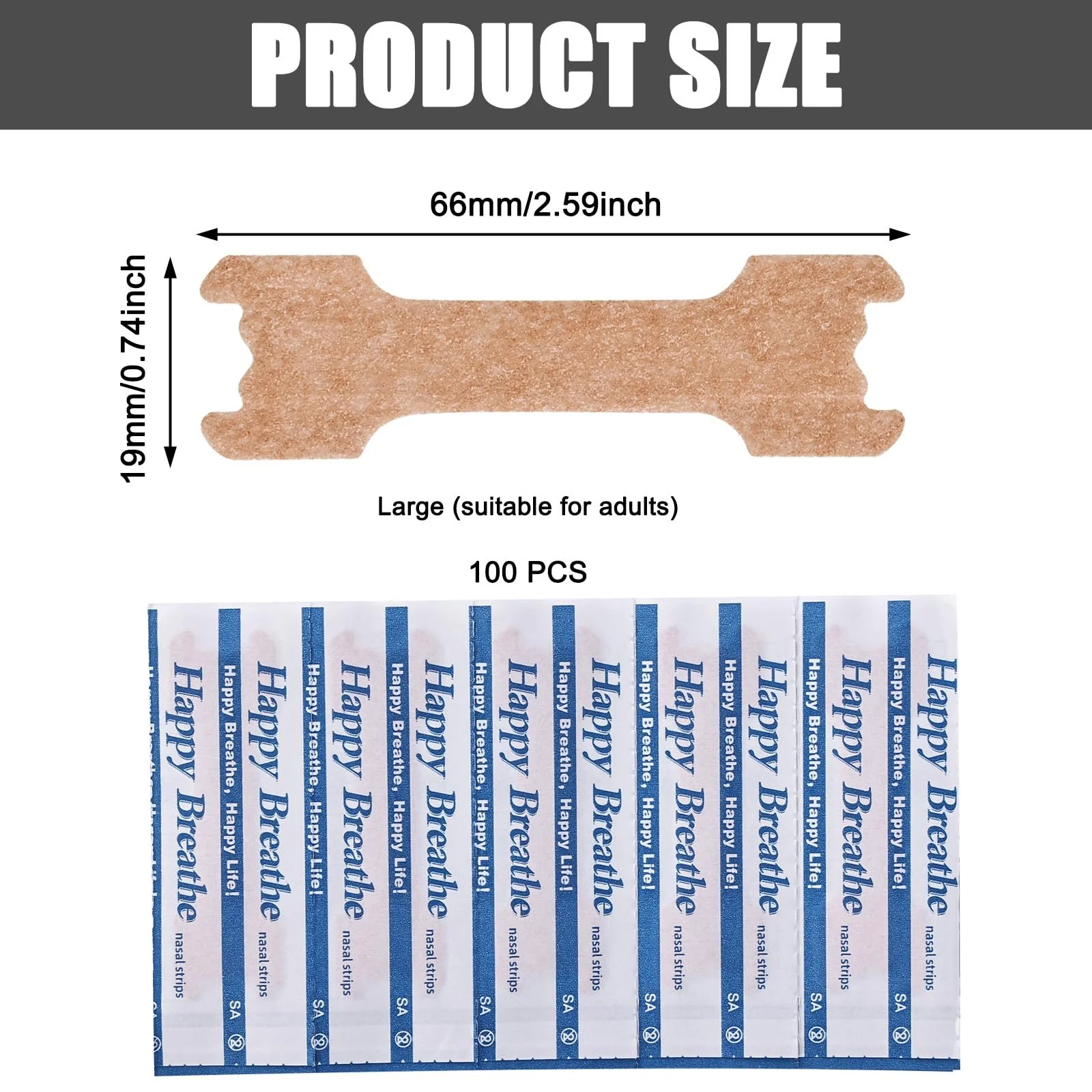 Пластирі для носа Molbory 100 шт, від хропіння, екстра сильні смужки для носа, для кращого дихання, фото №2 Пластирі для носа Molbory 100 шт, від хропіння, екстра сильні смужки для носа, для кращого дихання, фото №2