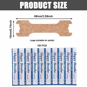 Пластирі для носа Molbory 100 шт, від хропіння, екстра сильні смужки для носа, для кращого дихання synthetic.ua - Фото 1