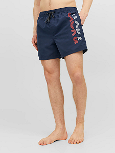 Шорти для плавання JPSTFIJI JJSWIM SPLICELOGO LY SN 12225967-Navy Blazer Jack&Jones Темно-синій XL - Фото 1