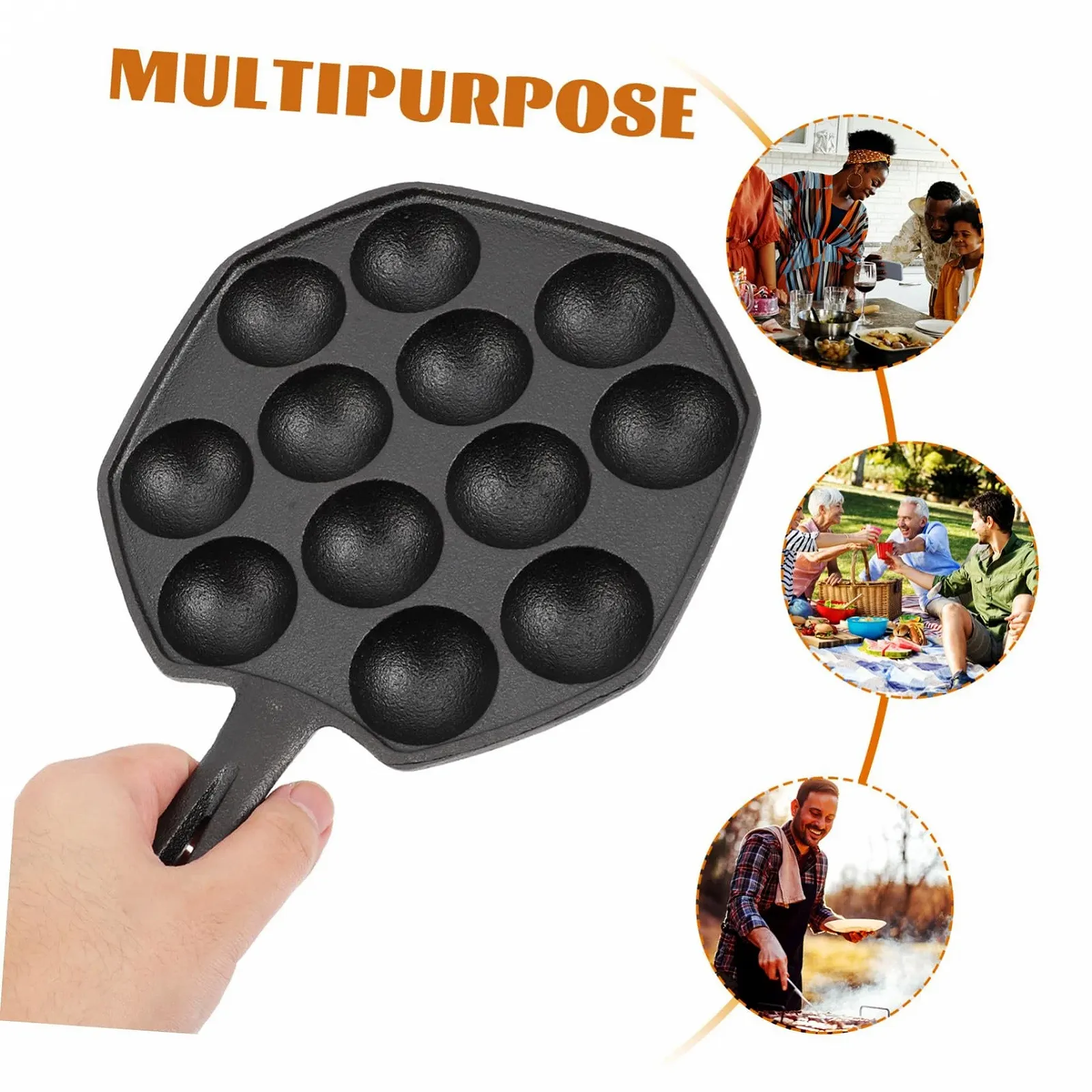 Форма для запекания TOYANDONA Чугунная для улиток с ручками, фото №3