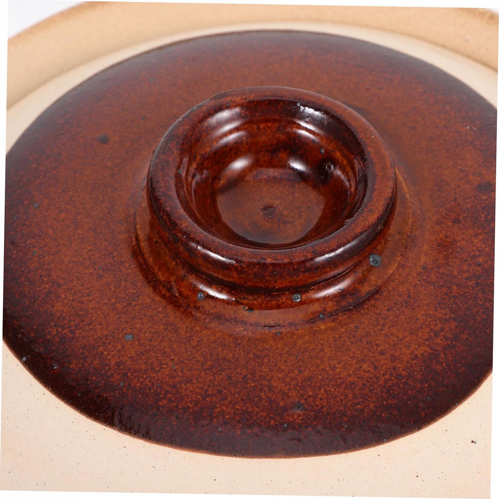 Керамическая кастрюля-казан с крышкой традиционная глиняная для риса, фото №3