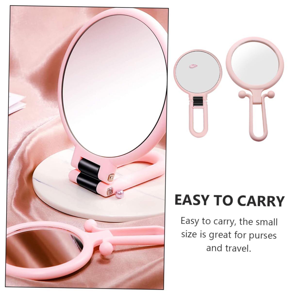 Зеркало Angoily 2st Doppelseitiger Schönheits Spiegel Base Frau Портативное Серебристый, фото №2