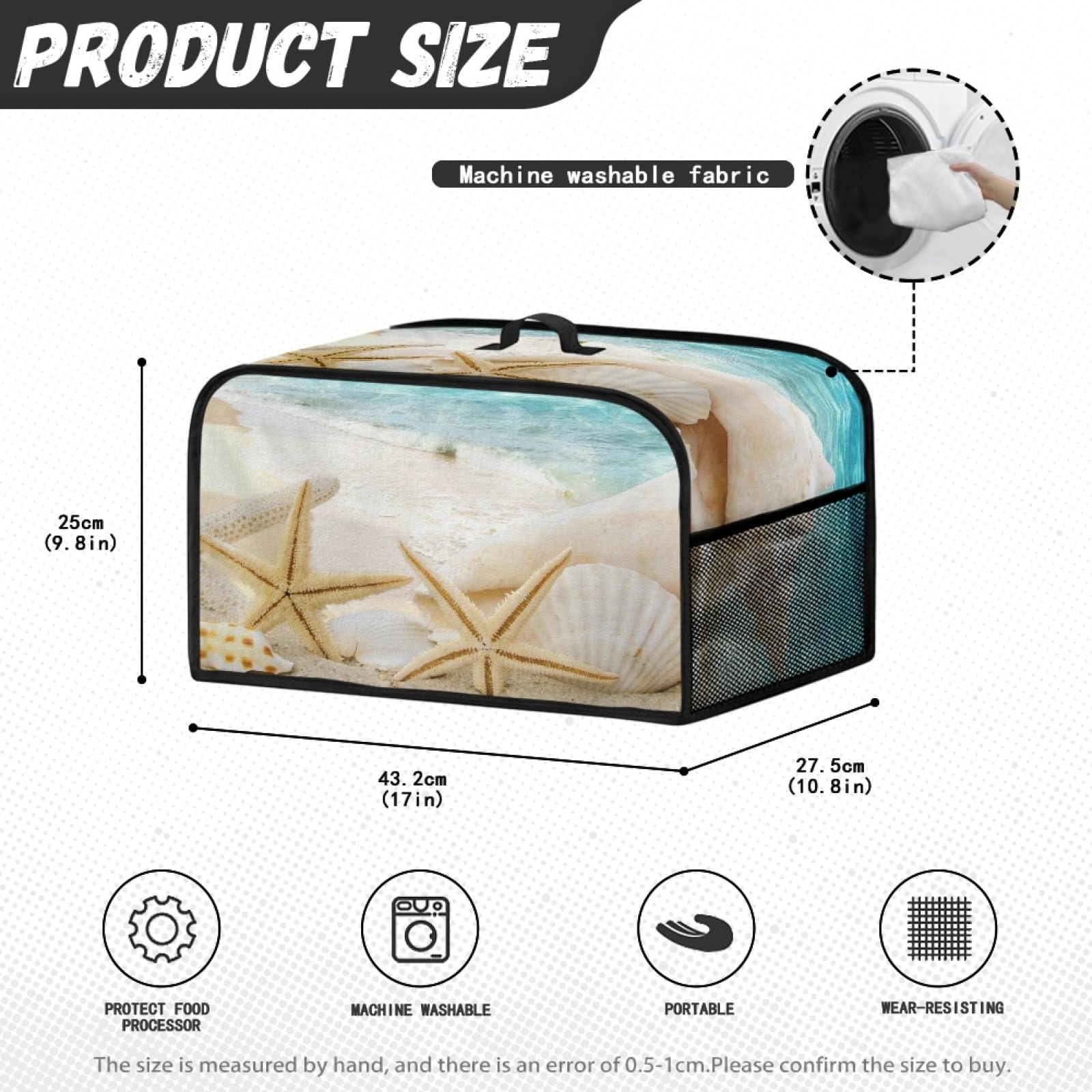 Чехол Wanyint Beach Print Casual Slow Cooker Compatible with Dutch Oven, фото №7