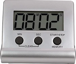 Таймер Quartz TR112 99 минут 59 секунд серебристый - Фото 1