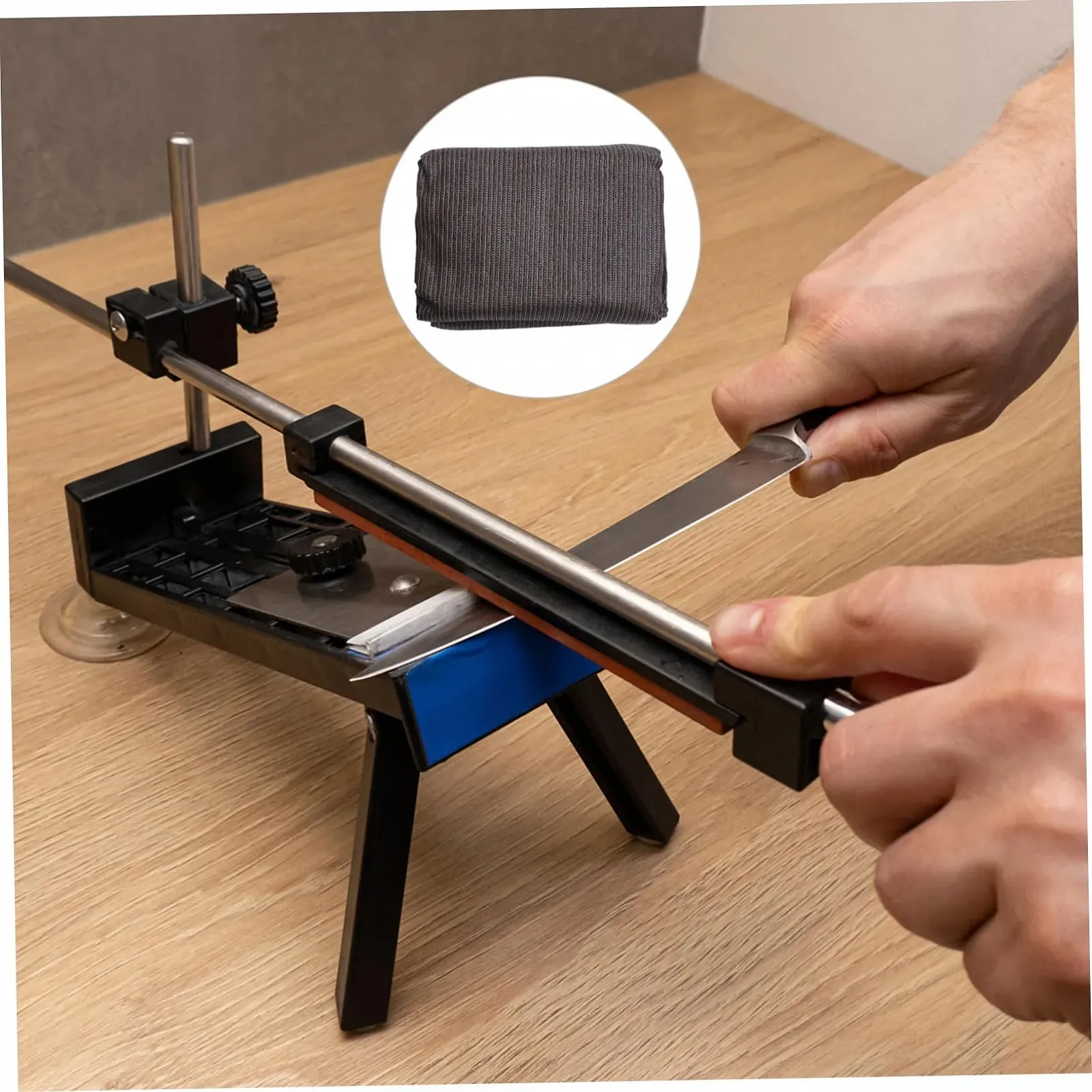 Точилка для ножей многофункциональная кухонная с фиксированным углом, фото №6