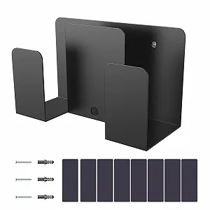 Настенный держатель для ноутбука и планшета Metall, 2-х уровневая металлическая полка для устройств толщиной до 4 см - Фото 1