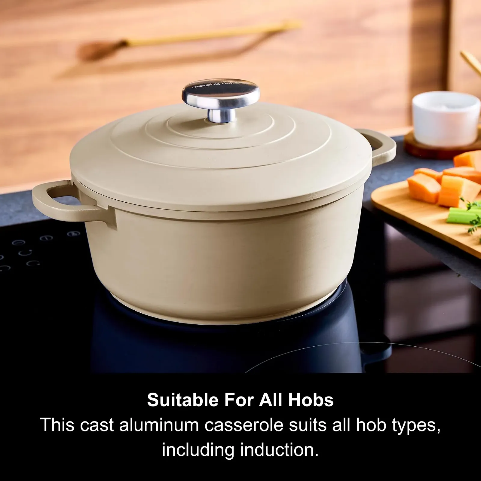 Форма для запекания Morphy Richards 851003 20 см литой алюминий антипригарная легкая для духовки и всех типов плит кремовая, фото №7