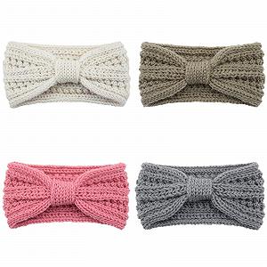 В'язана пов'язка на голову для жінок Дитячі дівчатка Осіння та зимова універсальна - Фото 1