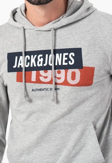 Світшот JACSIMON LW SWEAT HOOD 12194721-Light Grey Melange Jack&Jones Сірий L, фото №3