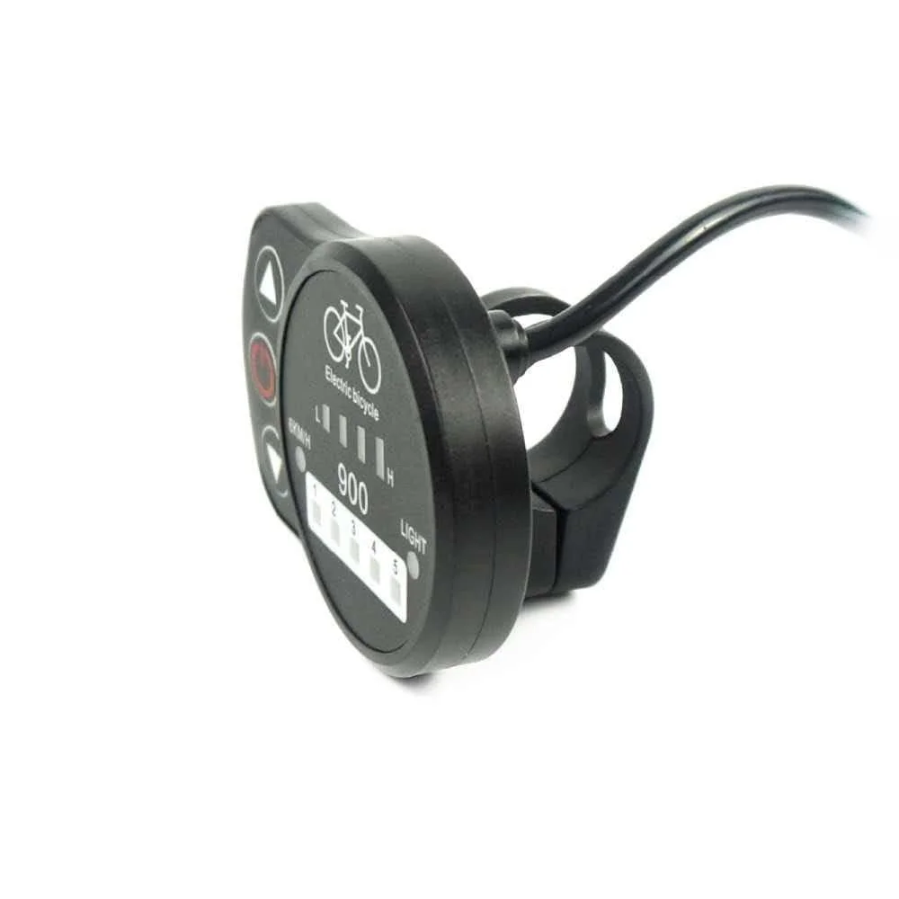 Дисплей KT-LED900 LED 24V/36V/48V для электровелосипеда Черный, фото №2