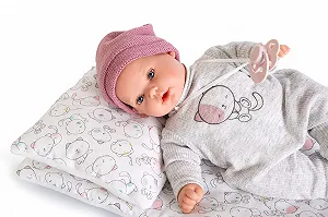 Кукла Antonio Juan Kika 27 см плачущая без соски розовая - Фото 1