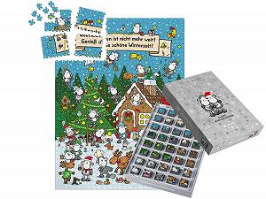Пазл-адвент-календарь puzzleYOU Sheepworld Advent Calendar 2025 1000 элементов 64 x 48 см - Фото 1
