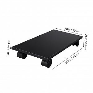 Подставка для ПК на колесах для напольного компьютера Держатель для башни Регулируемая напольная подставка для компьютерной башни Оптимизирована для циркуляции воздуха Ударопрочная подставка для процессора synthetic.ua - Фото 1