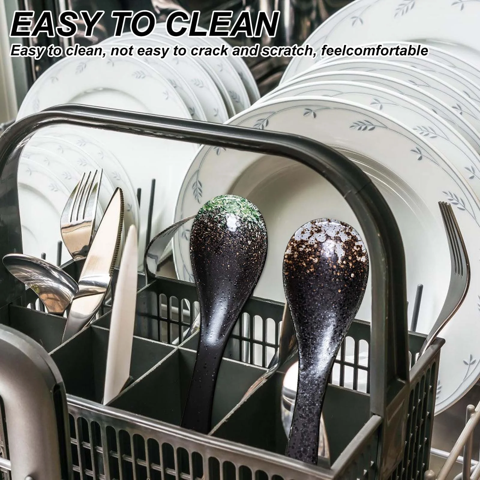 Ложка керамічна Набір з 5 штук, Ретро Китайська, фото №5 Ложка керамічна Набір з 5 штук, Ретро Китайська, фото №5