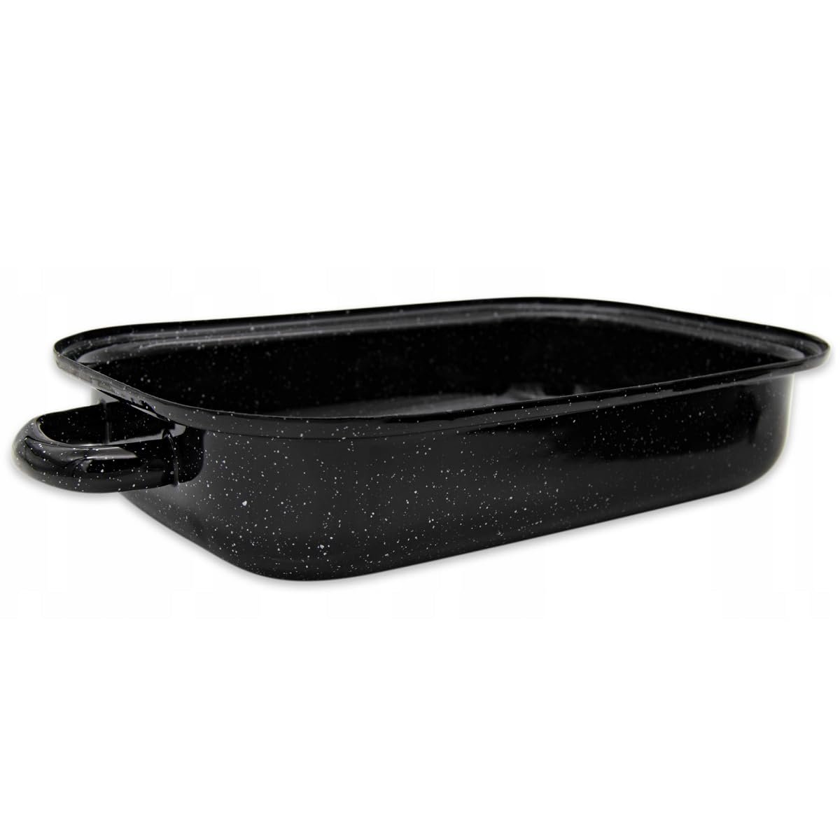 Гусятниця емальована з кришкою 35 x 24 см 5 л для індукції чорна, фото №4 Гусятниця емальована з кришкою 35 x 24 см 5 л для індукції чорна, фото №4