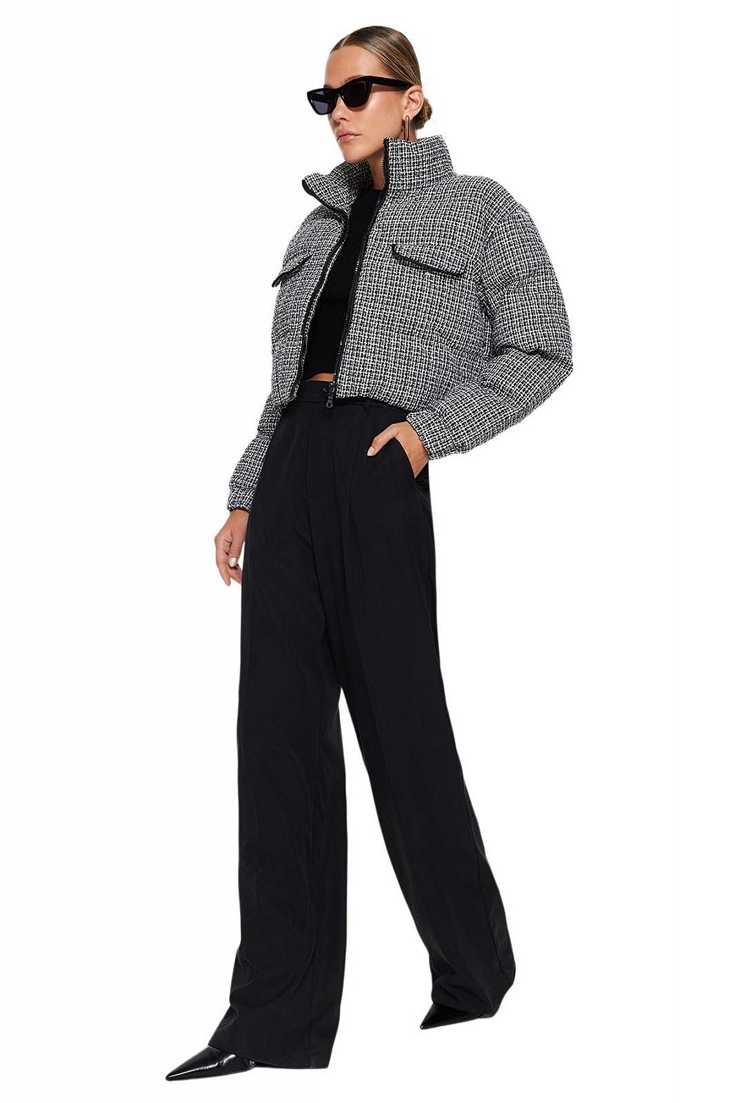 Пальто TRENDYOL картатий/картате звичайний, фото №3