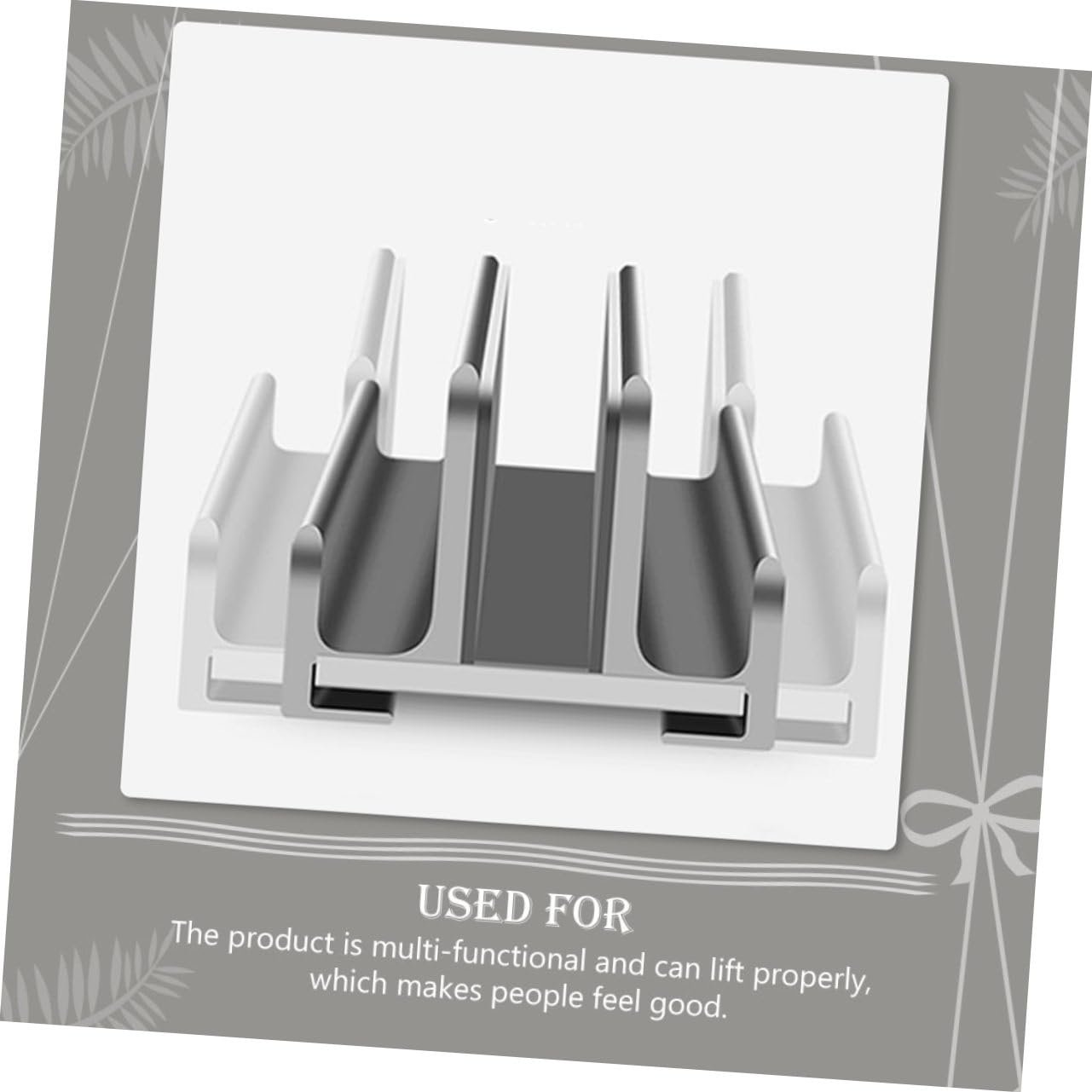 Регульована Підставка для Ноутбука з Міцного Алюмінієвого Сплаву з Нековзним Силіконом, фото №4 Регульована Підставка для Ноутбука з Міцного Алюмінієвого Сплаву з Нековзним Силіконом, фото №4