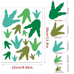 Наклейка на пол Dinosaur Footprints PVC Animal Sticker synthetic.ua - Фото 1