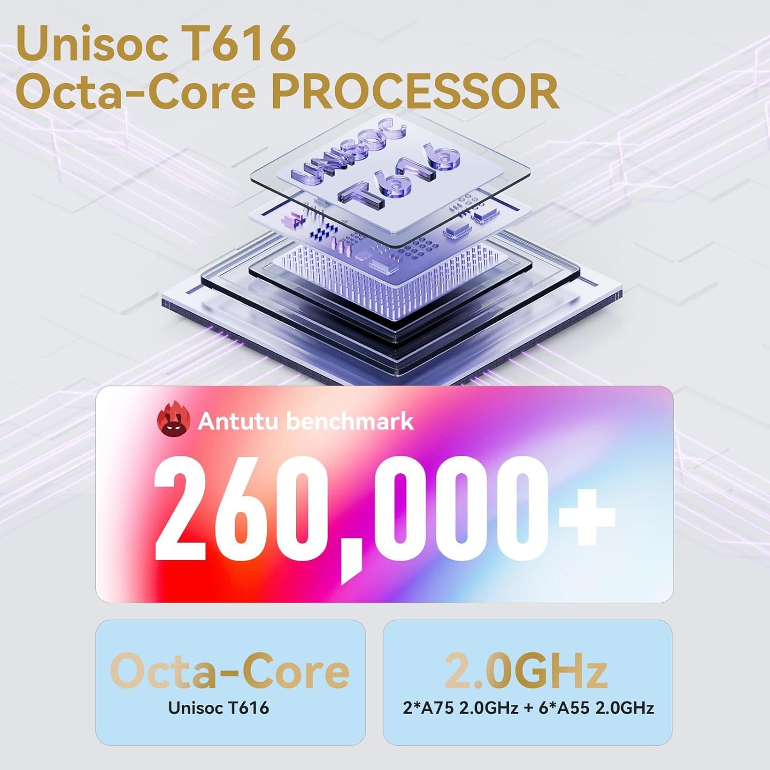 Планшет 10.1" Full HD Headwolf Wpad 2 8+8/128Gb 4G 2-SIM 8 ядер Android 12 6600 mAh Чорний, фото №4