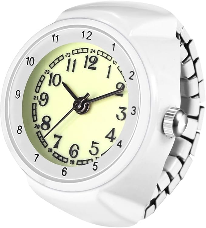 Женские часы-кольцо OIDEA с эластичным кольцом: круглые часы на палец, фото №1