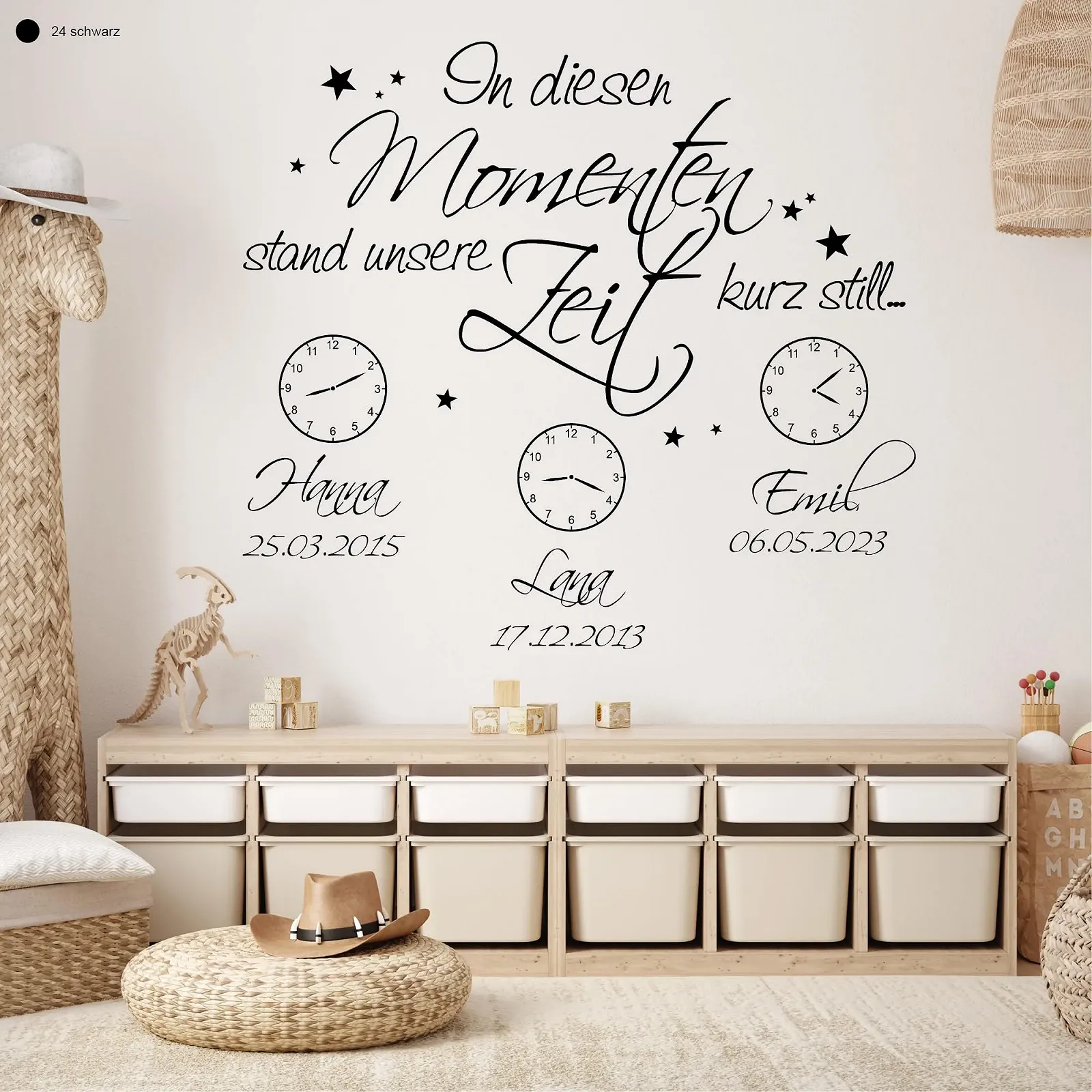 Наклейка на стену Loft "In this moment still our time" 54 цвета 3 размера, фото №8