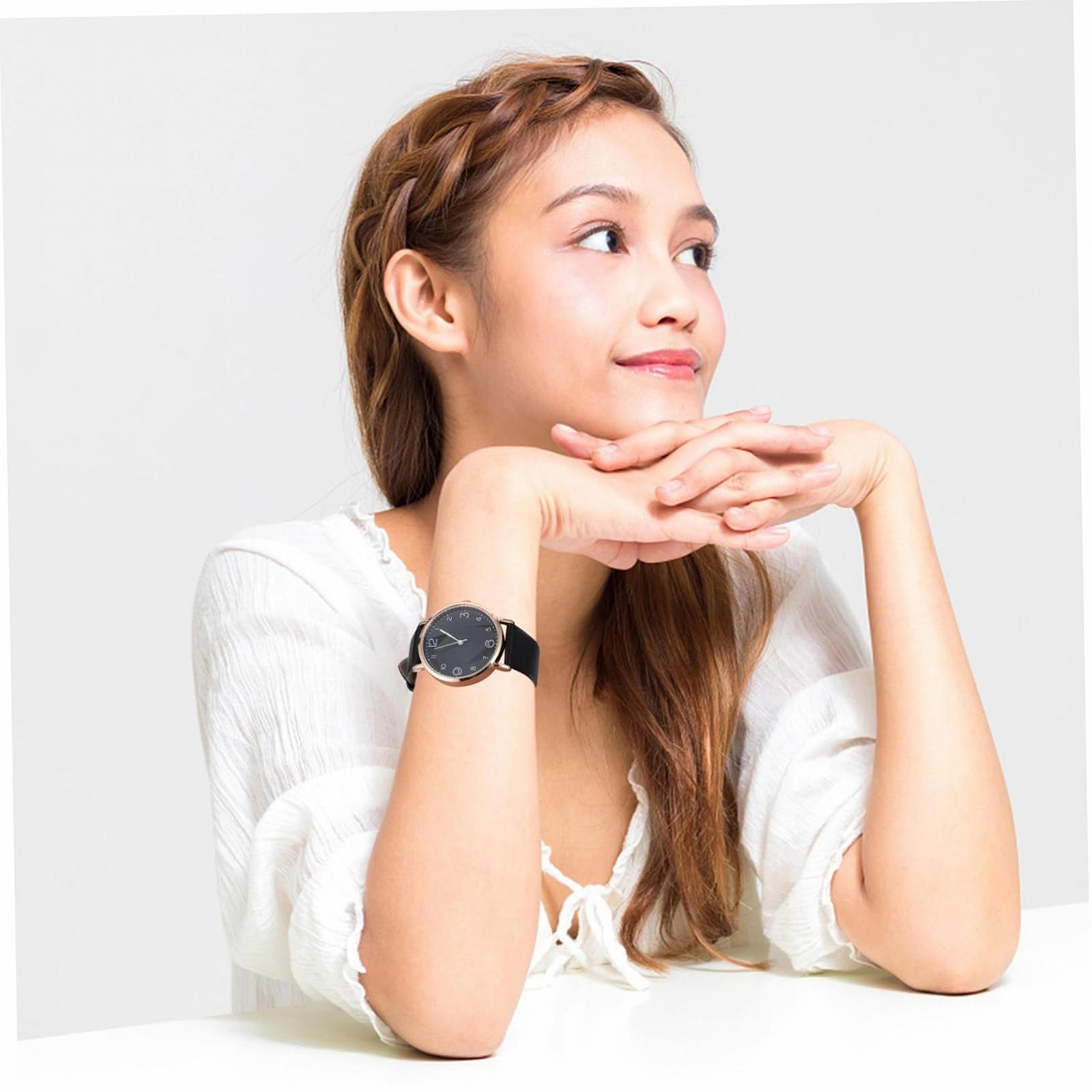 Женские наручные часы LIFKOME Кожаный ремешок, фото №4