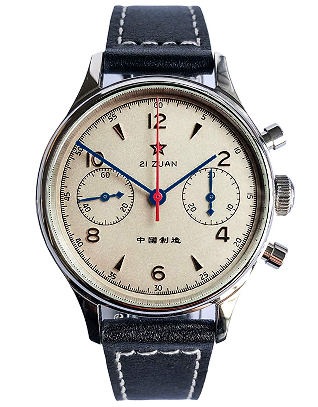 Чоловічий хронограф Seagull 1963 C1963BK 38 мм Чорний Ремінець, фото №1 Чоловічий хронограф Seagull 1963 C1963BK 38 мм Чорний Ремінець, фото №1