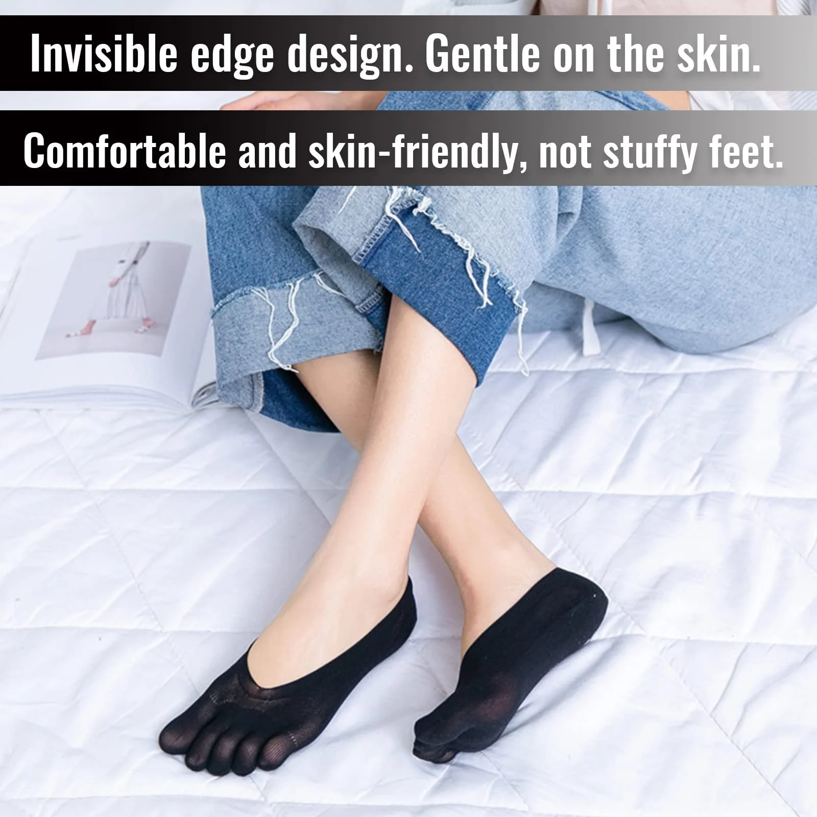 Шкарпетки з пальцями жіночі, 3 пари, фото №3