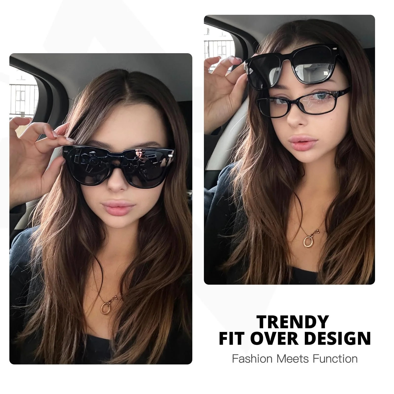 Поляризовані сонцезахисні окуляри для жінок Myiaur UV400 з УФ-захистом, легка оправа TR90, фото №2