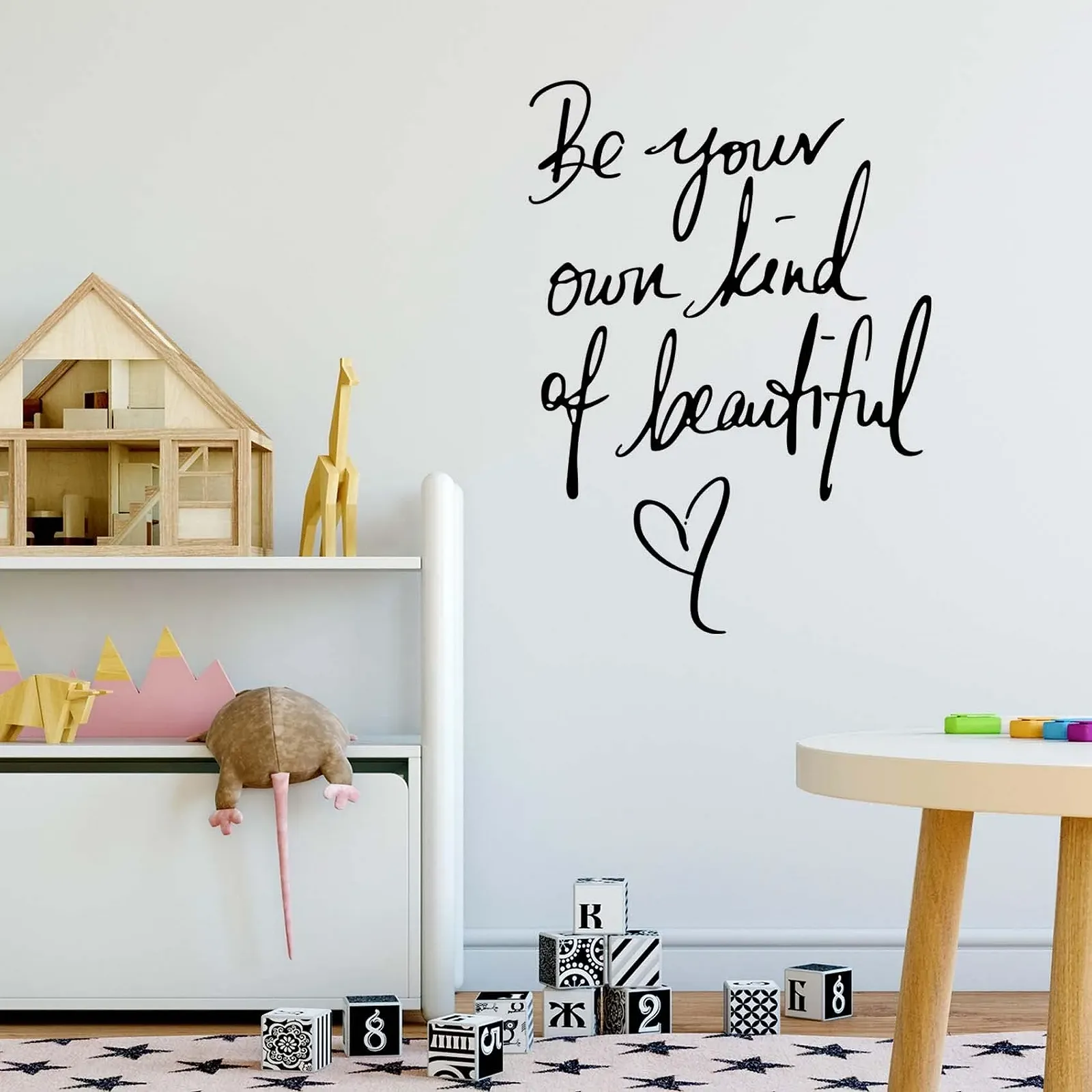 Наклейка на стіну Мотиваційні фрази Be Your Own Kind of Beautiful Чорна, фото №5