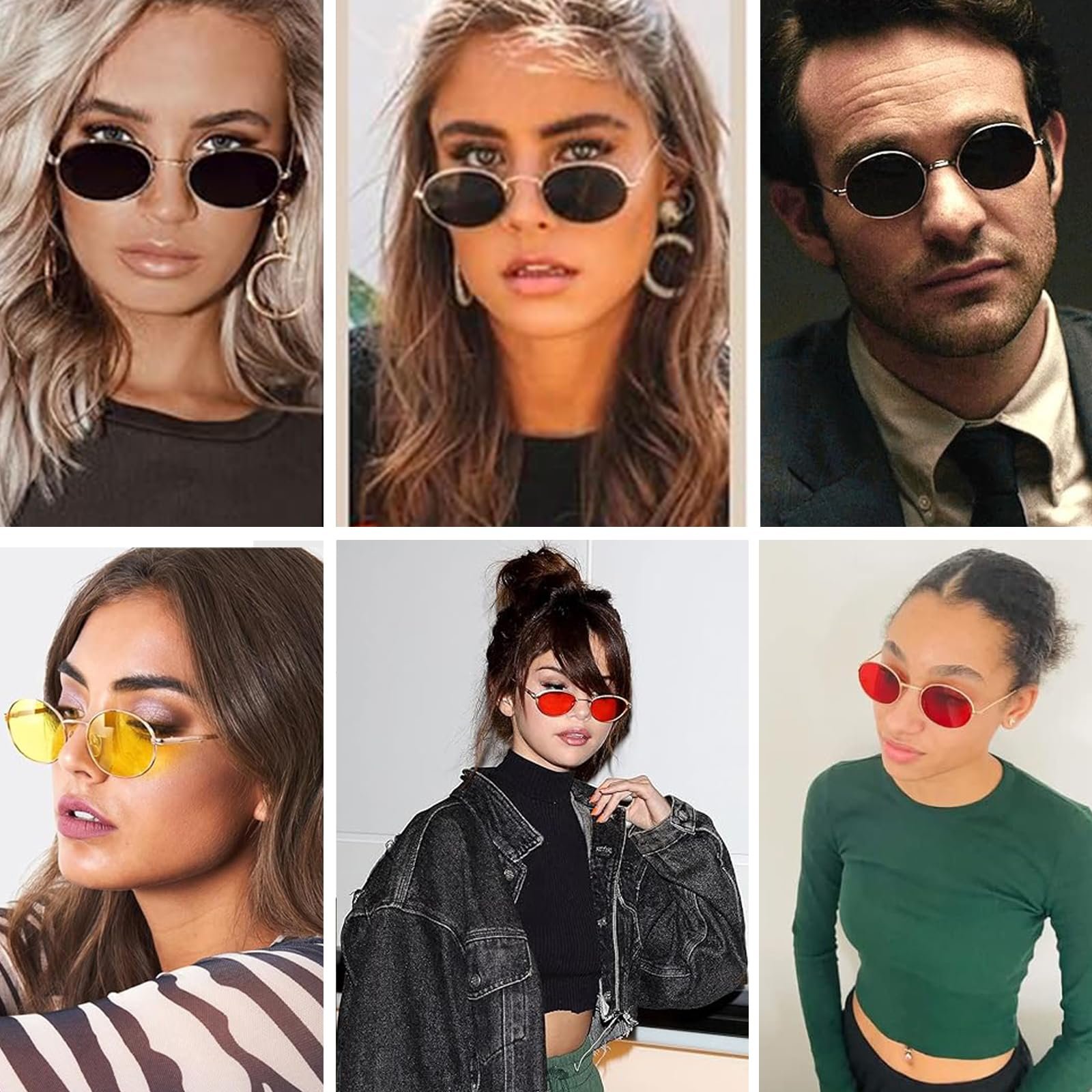 Сонцезахисні окуляри Овальні Laurinny Ретро 90-х Вінтажні Металева оправа, фото №5