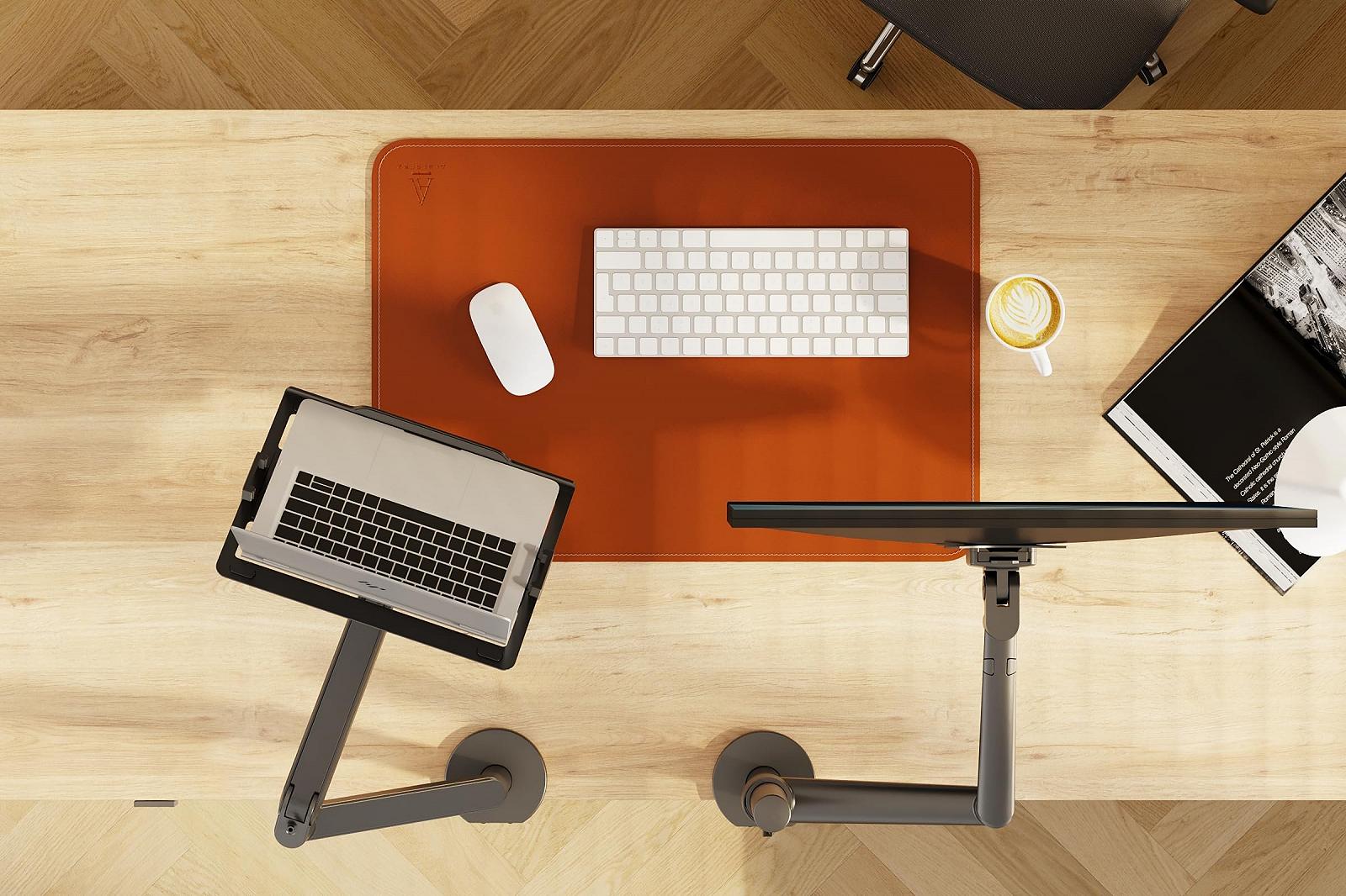 Тримач для ноутбука з газовою пружиною Alberenz 17 дюймів Темно-сірий/Чорний, фото №5