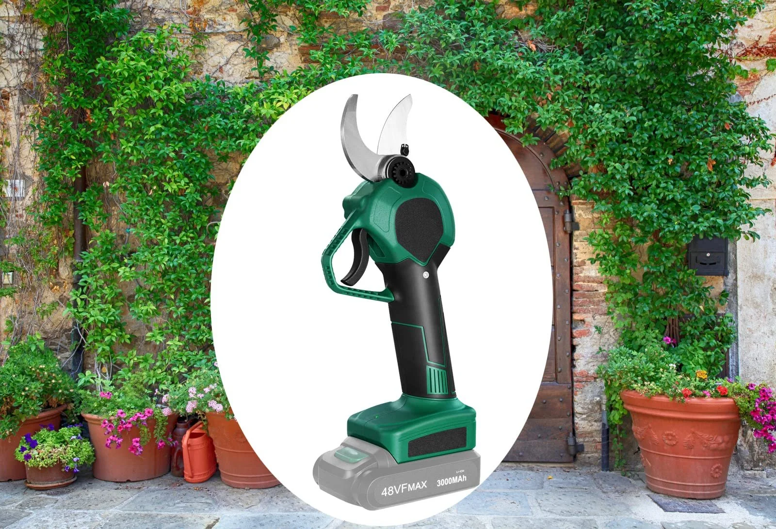 Секатор акумуляторний NAIZY, макс. діаметр різання 40 мм, фото №5