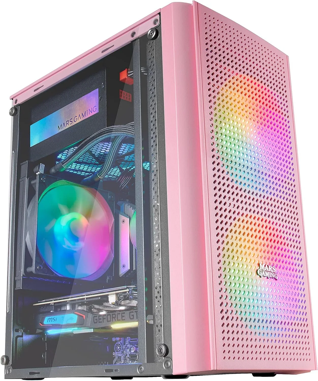 Корпус для ПК Mars Gaming MC300P / без БЖ / Рожевий, фото №1
