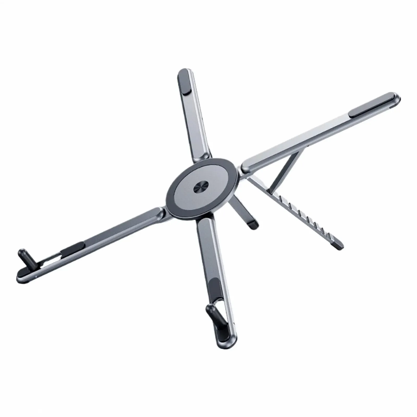Подставка для ноутбука Регулируемая, складная, портативная. Магнитный держатель для телефона, нескользящая основа, эргономичный дизайн высоты, фото №1