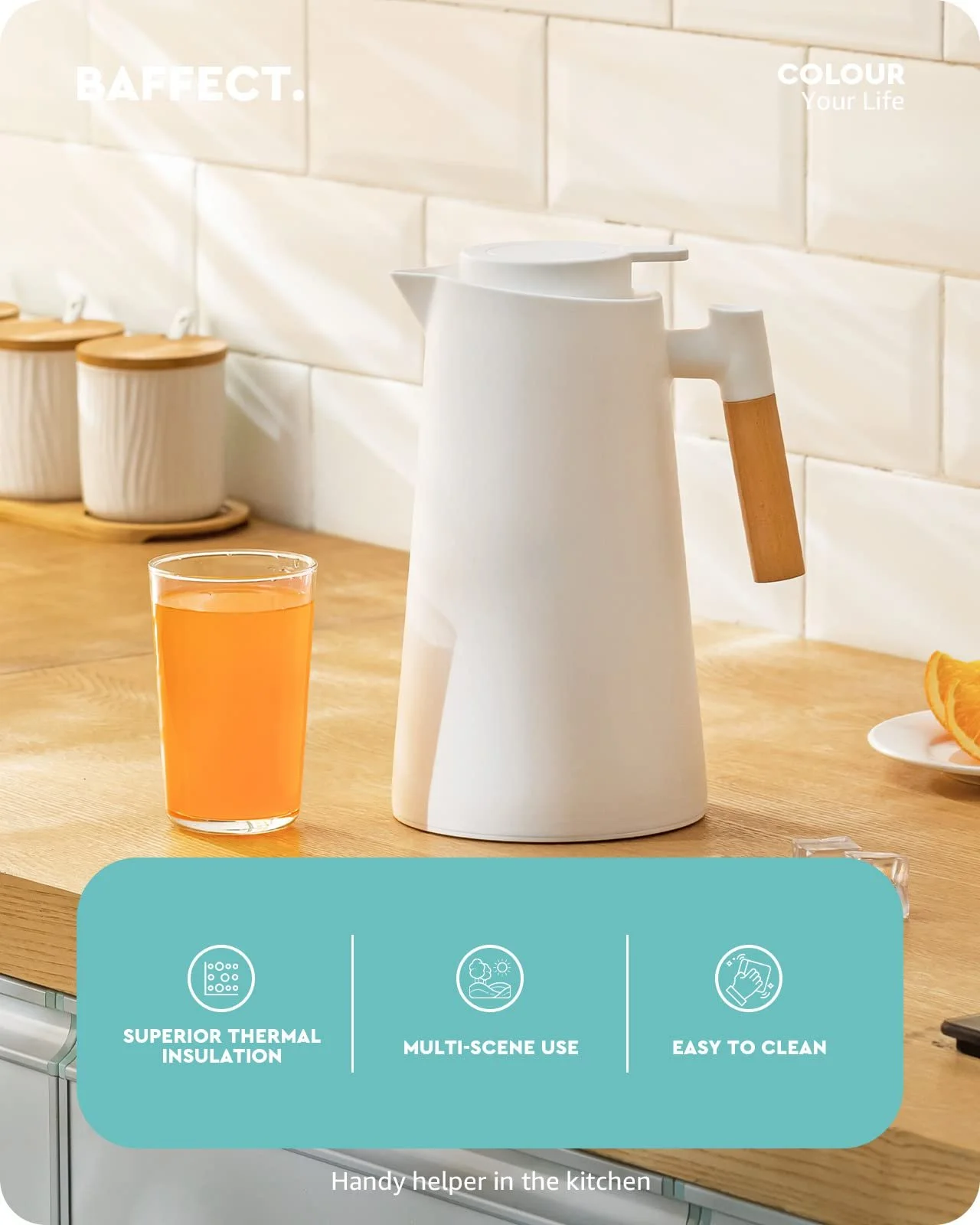 Термос-кавник Baffect 1 л Білий, фото №2