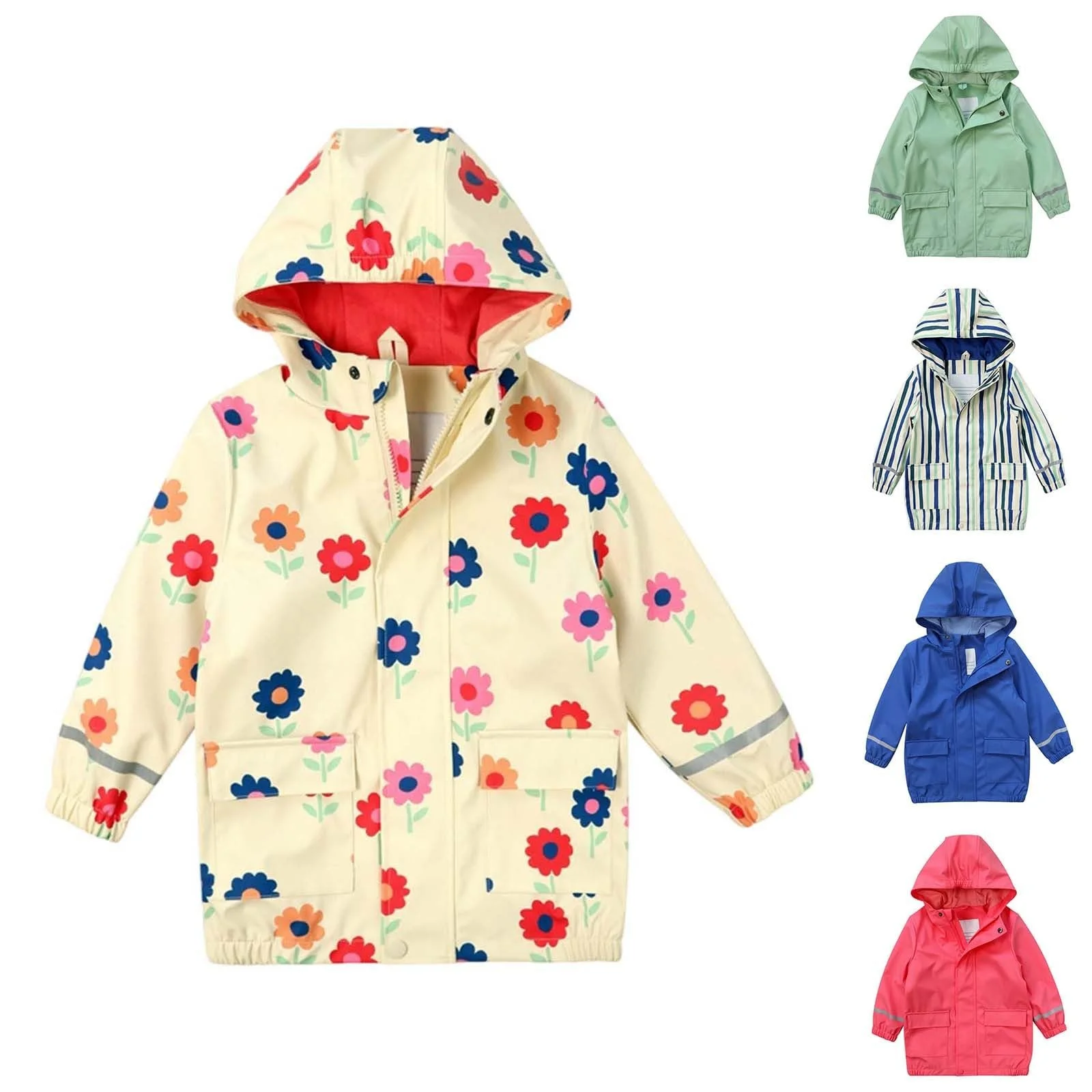 Дитяча дощова куртка для хлопчиків і дівчаток, унісекс, водонепроникна, фото №1