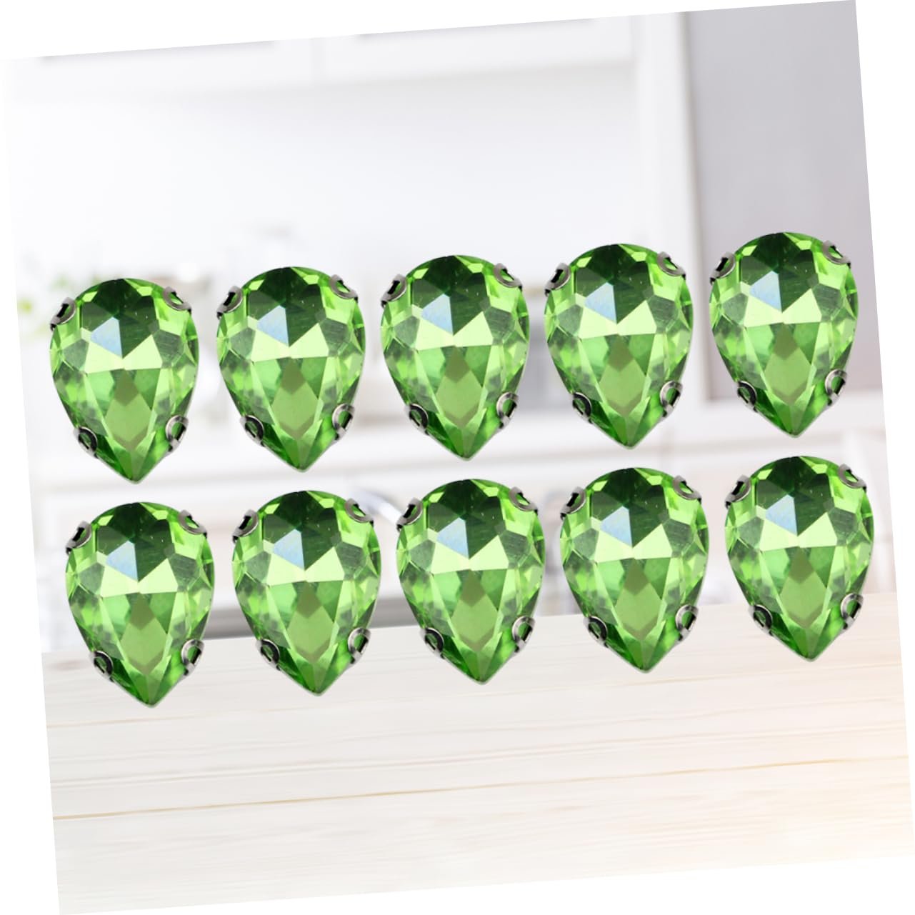 Стразы Капля Operitacx 50 шт Кристалл Стекло Пришивные Светлый Christi, фото №5