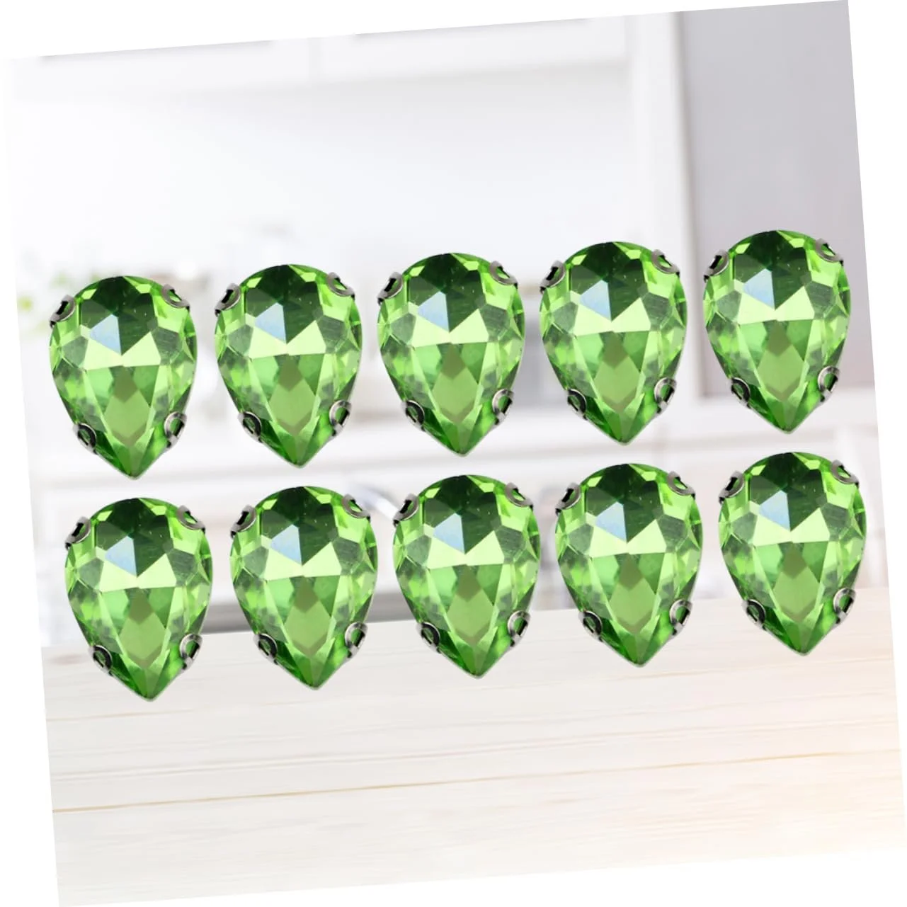 Стрази Крапля Operitacx 50 шт Кристал Скло Пришивні Світлий Christi, фото №5