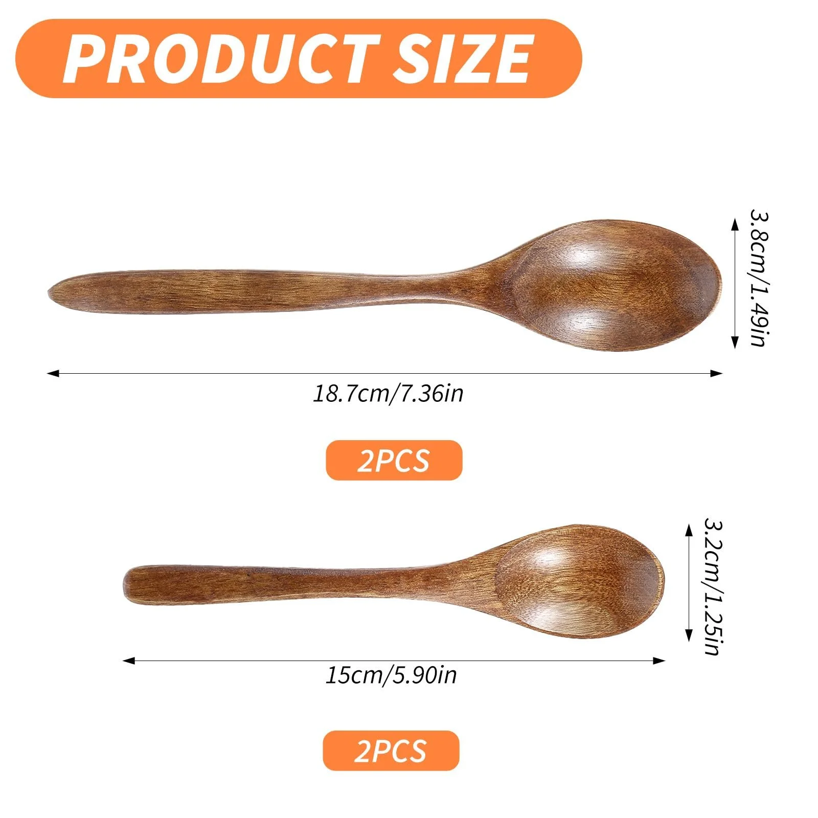 Ложки Дерев'яні Набір з 4 штук, фото №2