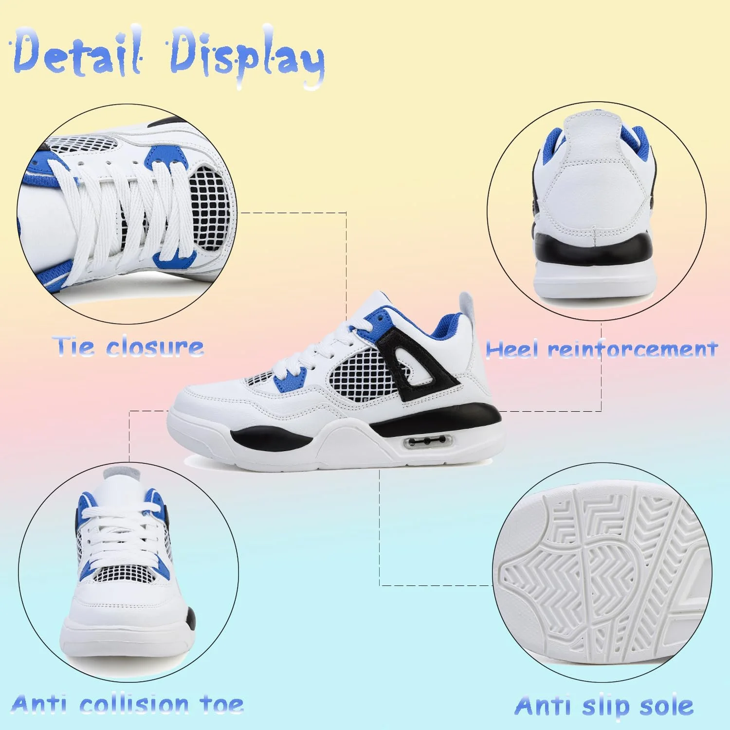 Кроссовки Детские Школьные Спортивные Теннисные для Мальчиков и Девочек для Бега на Открытом Воздухе Дышащие Легкие Треккинговые, фото №2