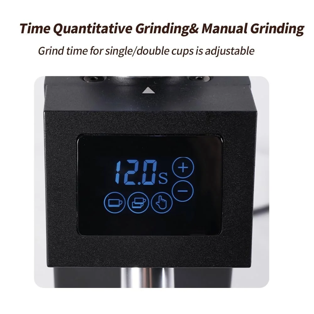 Электрическая кофемолка, коническая, 40 мм, 19 скоростей помола, сенсорное управление, фото №2