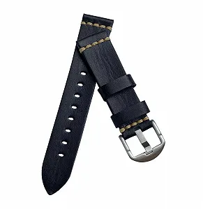 Ремешок кожаный Primolux C052B Steel buckle для часов Xiaomi Amazfit GTR 47 mm Lite Black - Фото 1