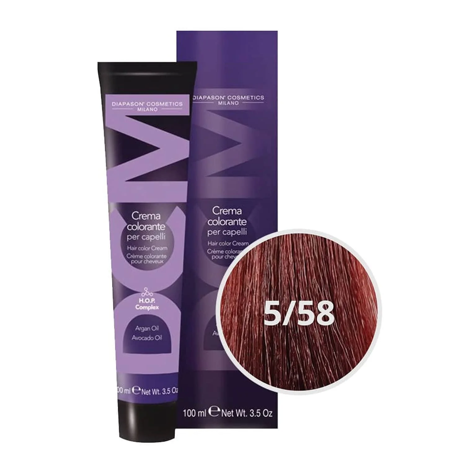 Крем-фарба для волосся Diapason 5/58 100 мл, фото №2 Крем-фарба для волосся Diapason 5/58 100 мл, фото №2